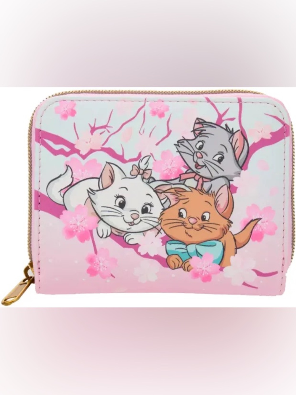 🌴Women’s Loungefly Disney The Aristocats Kittens Cherry Blossom Mini Wallet